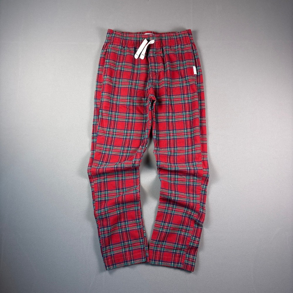 Abercrombie & Fitch Red Plaid Pajama Pants XS Flannel Sleepwear Drawstring 6870